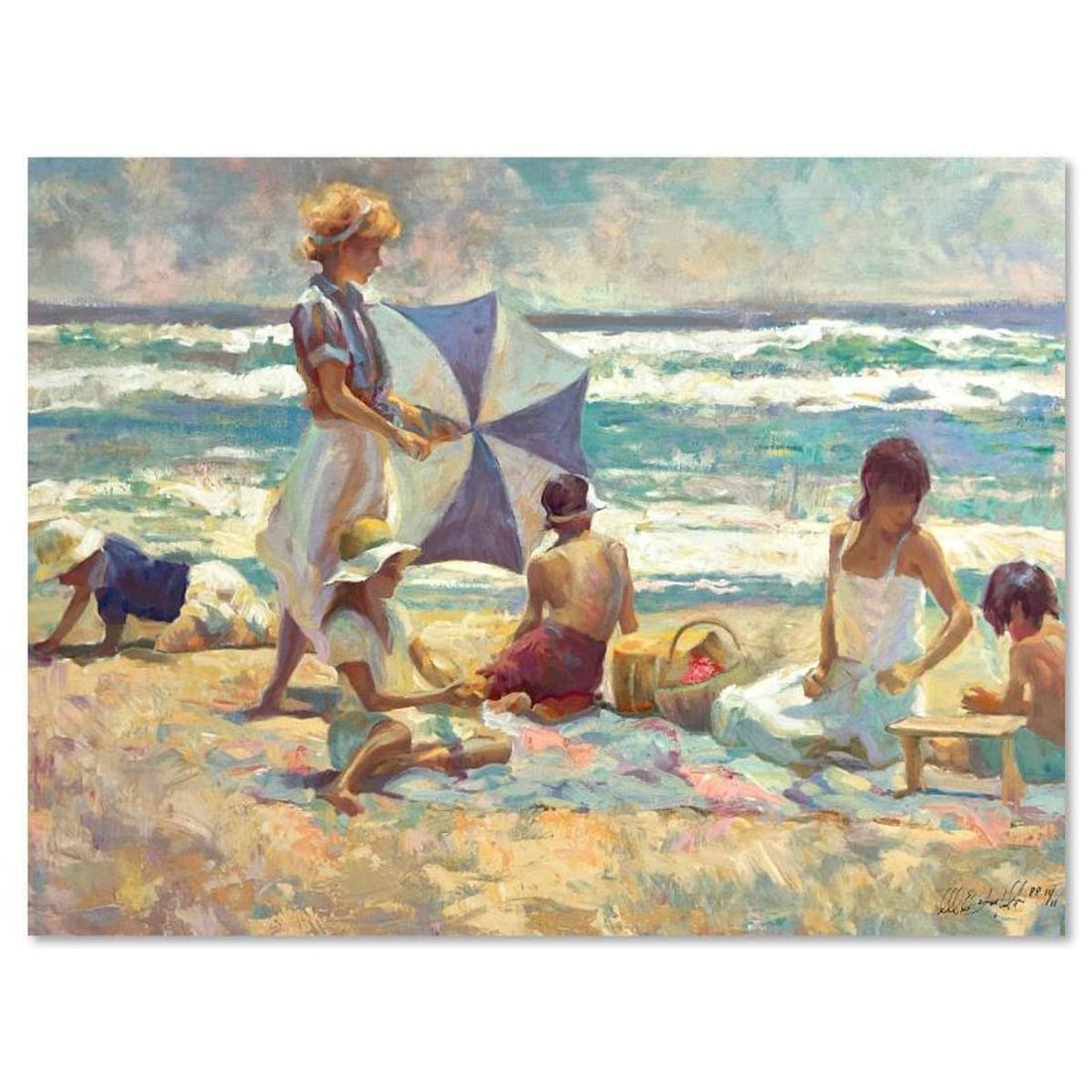 Don Hatfield, "Summer Afternoon" Limited Edition Printer's Proof on Canvas, Numbered 11/11 and Hand (1 of 2)