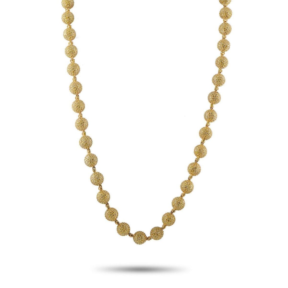 10K YELLOW GOLD 74.5CT DIAMOND NECKLACE (1 of 3)