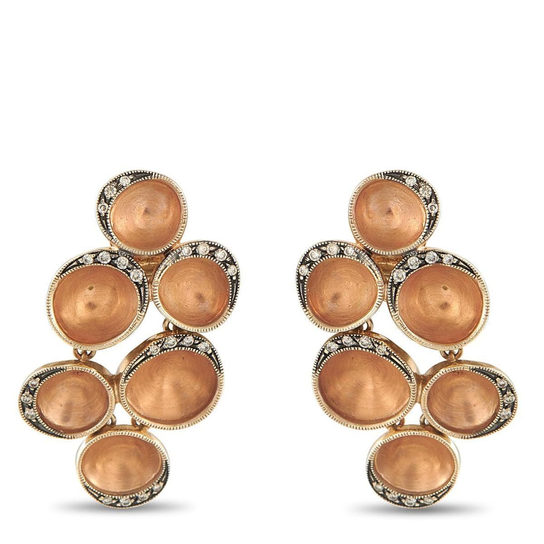 H. STERN IRIS 18K ROSE GOLD DIAMOND EARRINGS (1 of 5)