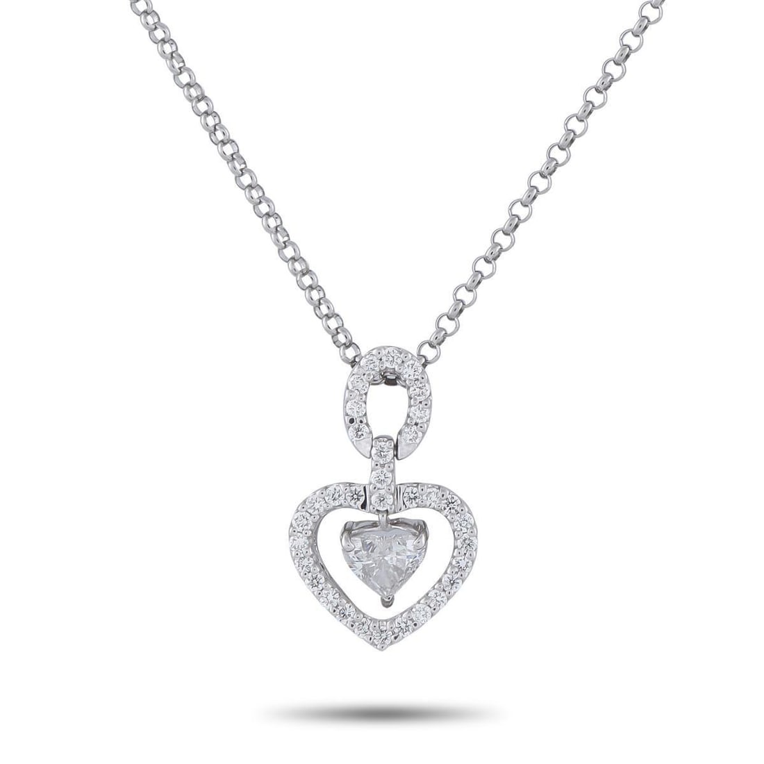 PLATINUM 0.51CT DIAMOND PENDANT NECKLACE: This luxury necklace is endlessly charming. At the center, an exquisite pendant features a 0.31 carat Diamond suspended at the center and additional Diamonds totaling 0.20 carats. The Platinum pendant