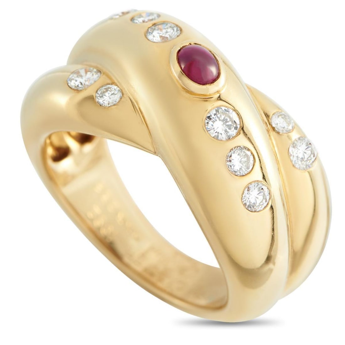 CARTIER 18K YELLOW GOLD DIAMOND AND RUBY RING (1 of 5)