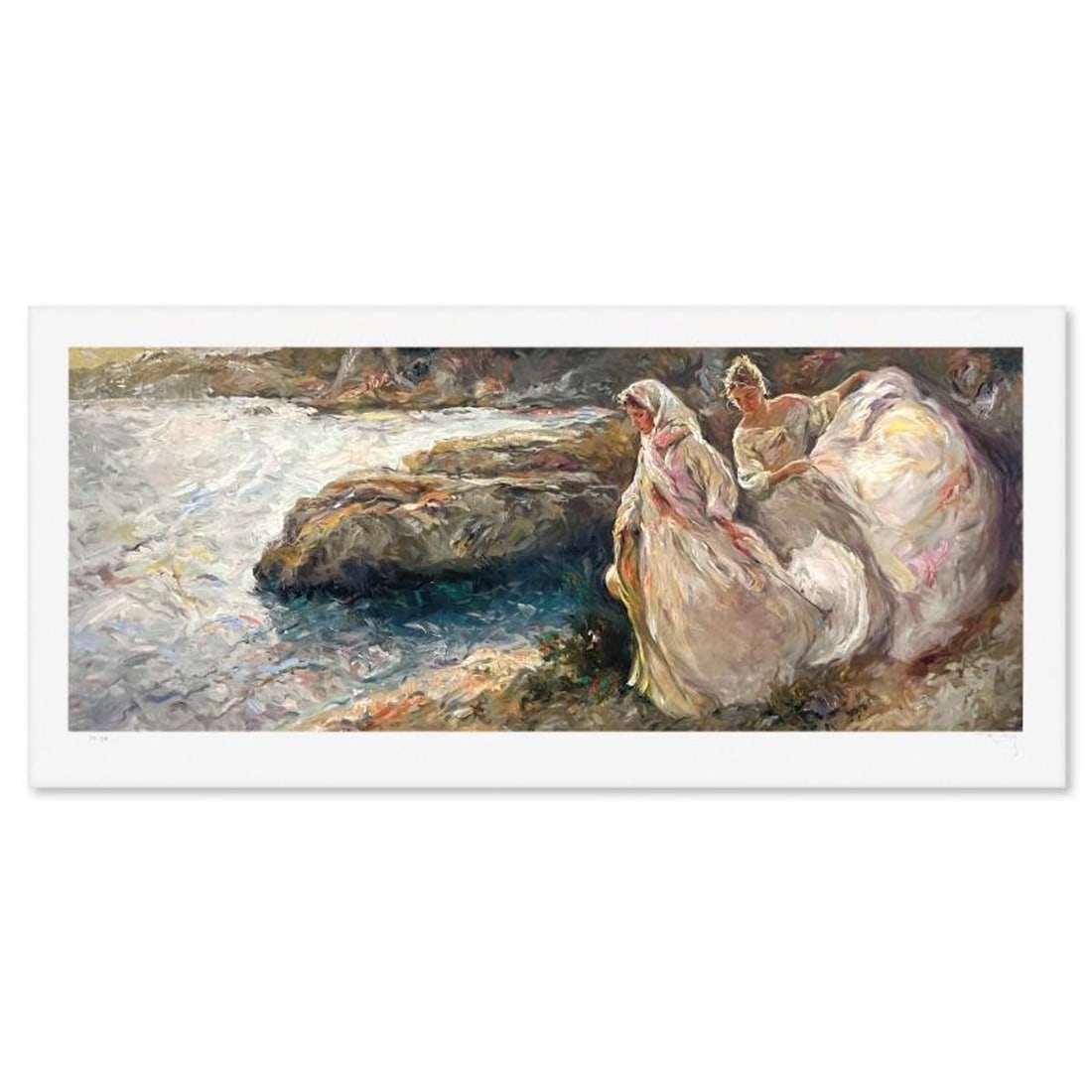 Royo, "Bajando Hacia El Mar" Limited Edition Printer's Proof Serigraph (18" x 44.5"), Numbered 1/8 (1 of 2)