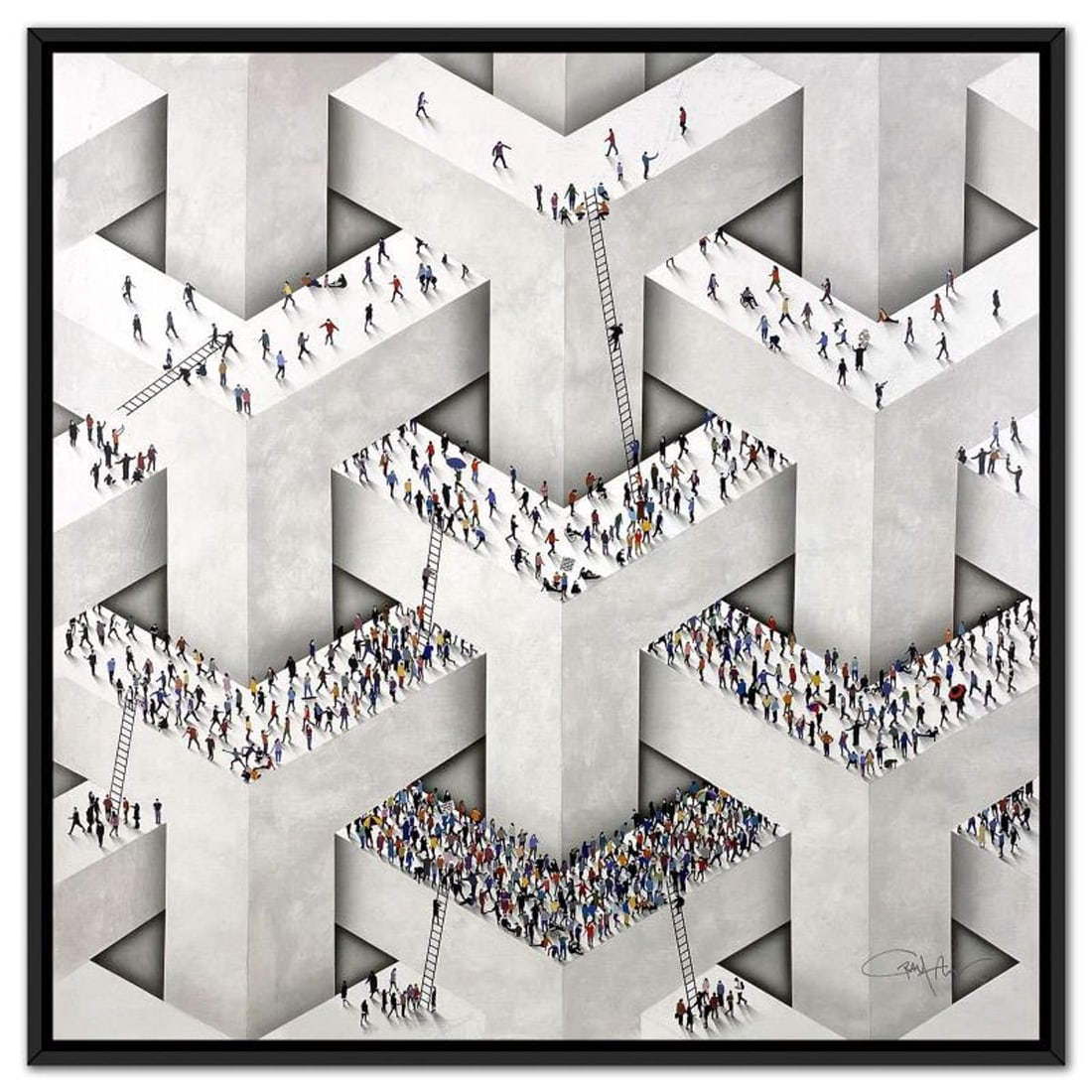 Craig Alan, "Populus: The Crossover" Framed, Hand Signed Limited Edition Canvas with Letter of (1 of 2)