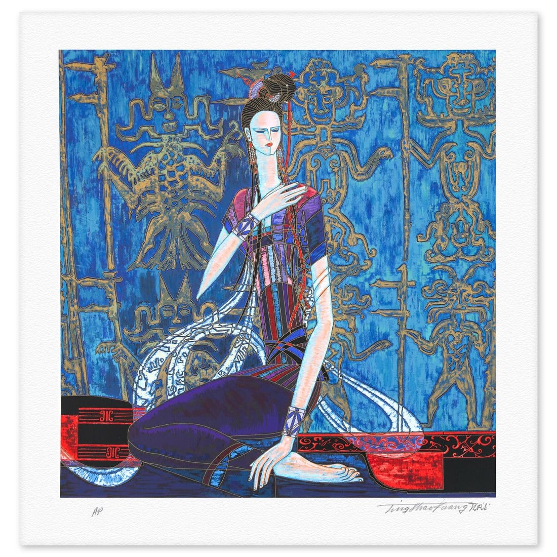 Ting Kuang- Silkscreen "Calling the Soul" (1 of 4)
