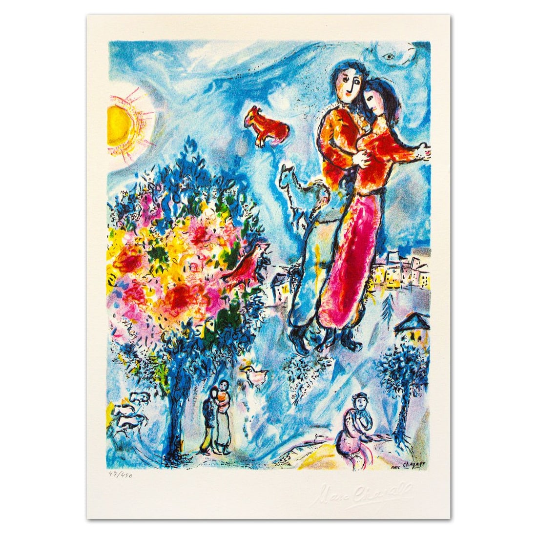 Marc Chagall- Lithograph "Entre L'hiver Et Le Printemps" (1 of 4)