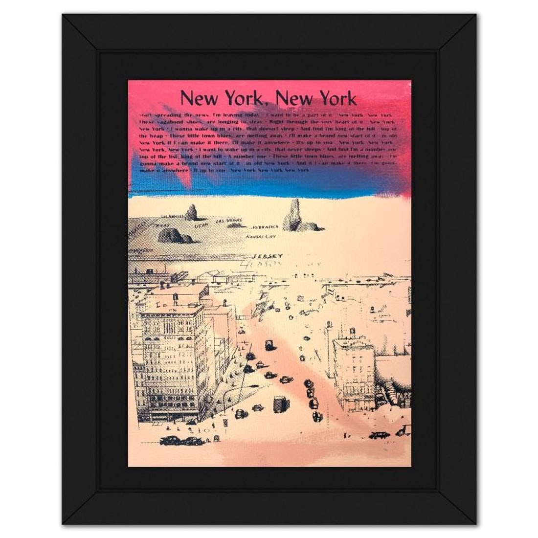 Steve Kaufman (1960-2010), "New York to California" Hand Embellished Limited Edition Silscreen, (1 of 2)