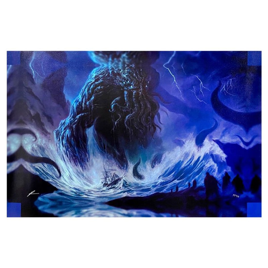 Richard Luong, "Cthulhu I" Limited Edition on Canvas, PP Numbered 3/4 and Signed with Letter of (1 of 2)