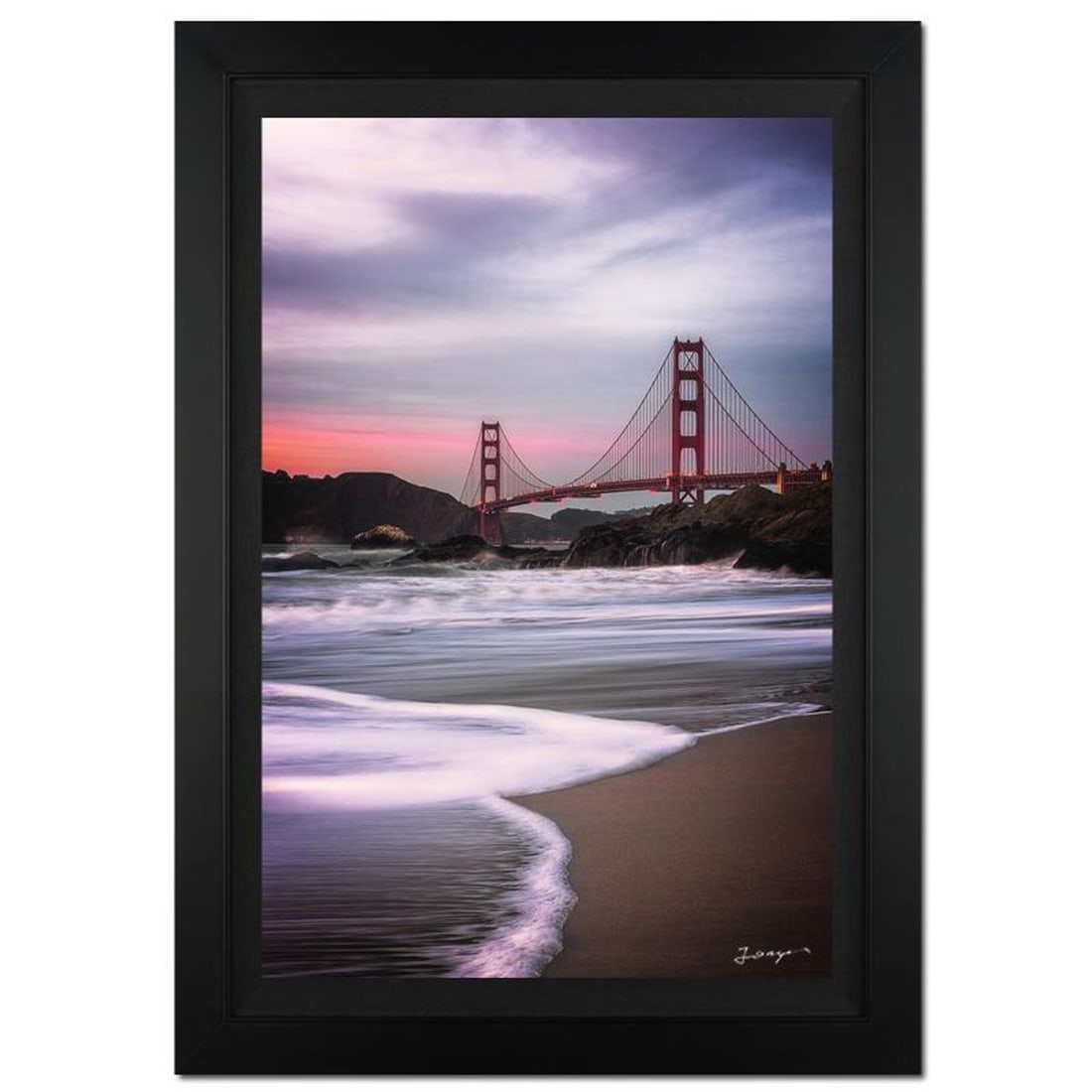 Jongas, "Iconic" Framed Limited Edition Photograph on Canvas, Numbered and Hand Signed with Letter (1 of 1)