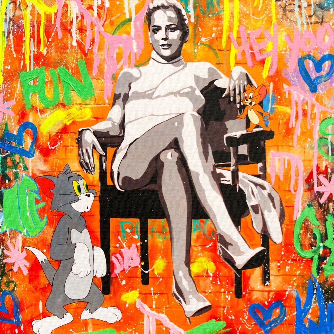 Nastya Rovenskaya- Mixed Media on Canvas "Basic Instinct" - 2