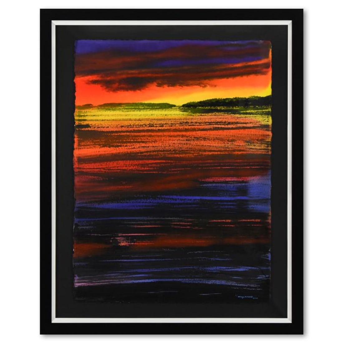 Wyland, "Abstract" Framed Original Watercolor Painting, Hand Signed with Letter of Authenticity.: Abstract is an original watercolor painting on deckle edge paper by Wyland, hand signed by the artist. Includes Letter of Authenticity. Measures approx. 38.5" x 30.5" (frame), 30" x 22" (image). This 