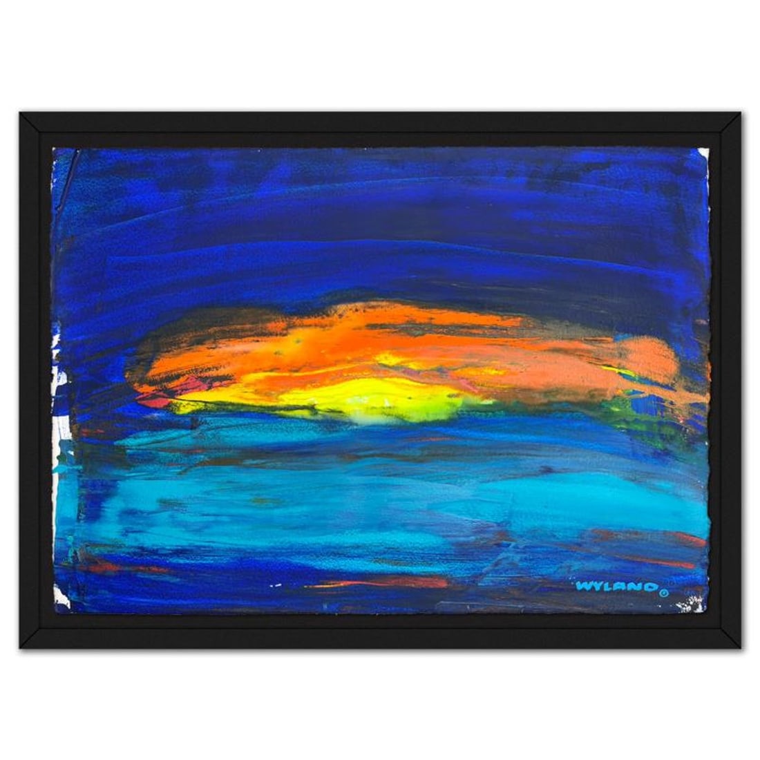 Wyland, Framed Original Watercolor Painting, Hand Signed with Letter of Authenticity.: This is an original watercolor painting on paper by Wyland, hand signed by the artist. This piece comes custom framed. Includes Letter of Authenticity. Measures approx. 34" x 48" (frame), 26" x 40" (i