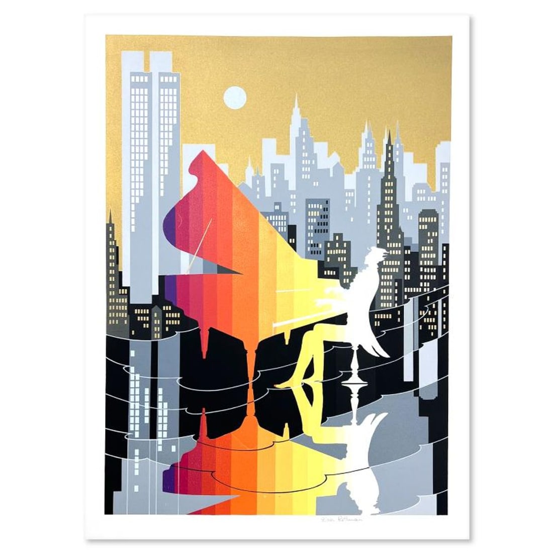 Zina Roitman, Limited Edition Serigraph, Hand Signed and Numbered with Letter of Authenticity.: This is a limited edition serigraph on paper by Zina Roitman. The piece comes hand signed by the artist, numbered, and with a letter of authenticity. Measures approximately 26" x 18.5". Reference#: 93