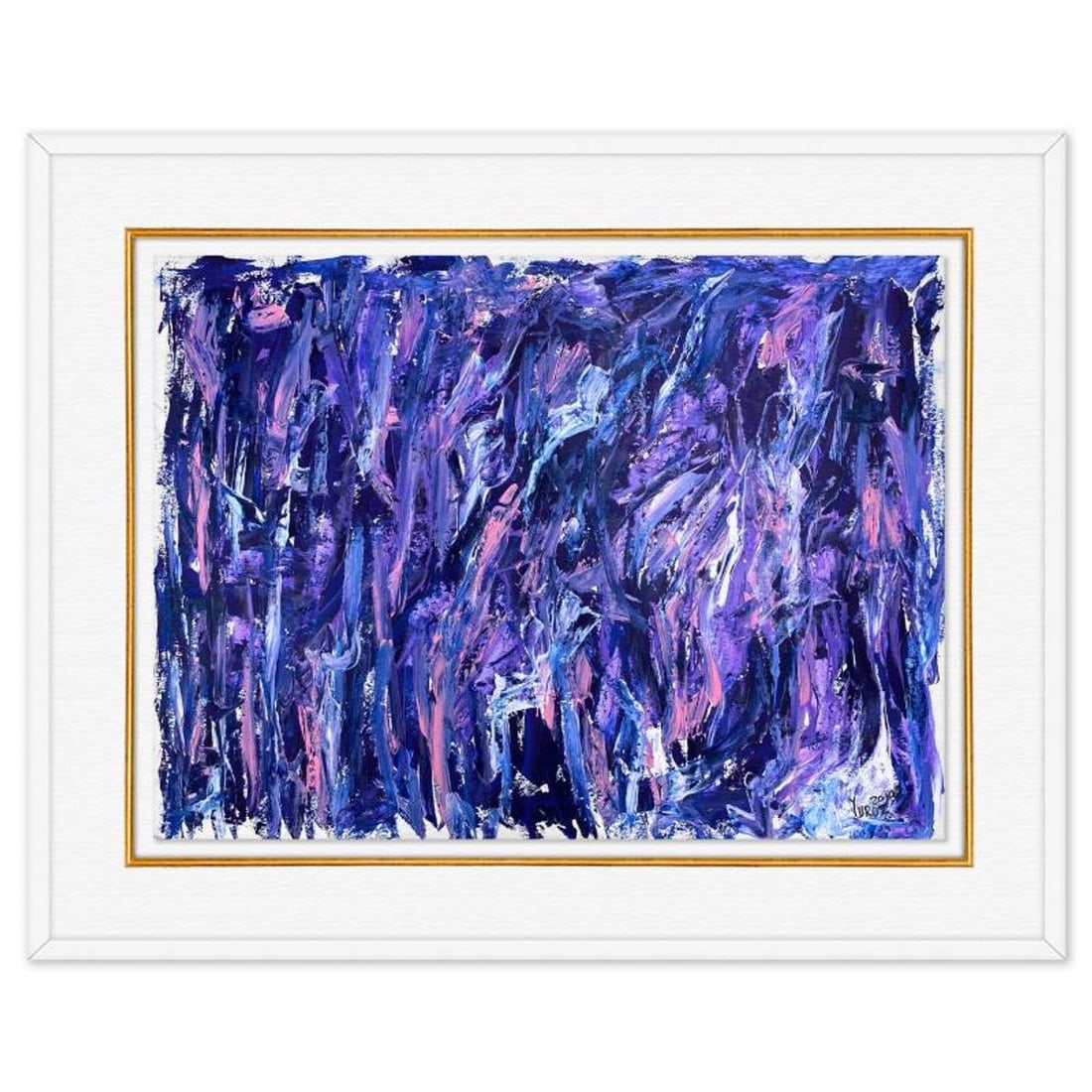 Yuroz, Framed Original Painting (31" x 39"), Hand Signed with Letter of Authenticity.: This is an original painting on paper by Yuroz, hand signed by the artist. This piece comes custom framed on linen. Includes Letter of Authenticity. Measures approx. 31" x 39" (frame), 22" x 30" (imag