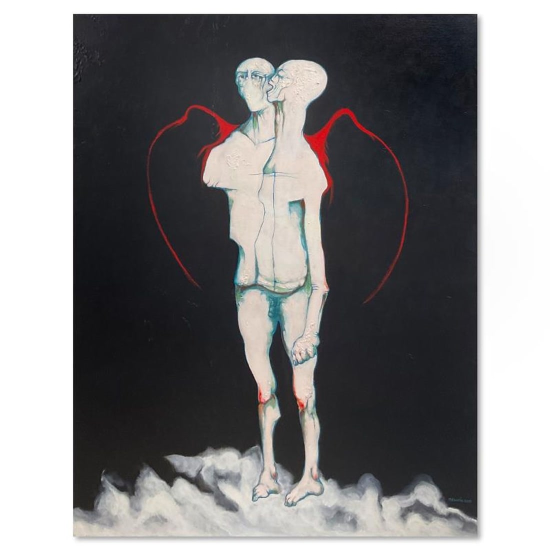 Milton Berwin (1925-2023), Original Painting on Canvas (62" x 48"), Hand Signed with Letter of: This is an original painting on stretched canvas by Milton Berwin (1925-2023), hand signed by the artist. Includes Letter of Authenticity. Measures approx. 62" x 48" (image).