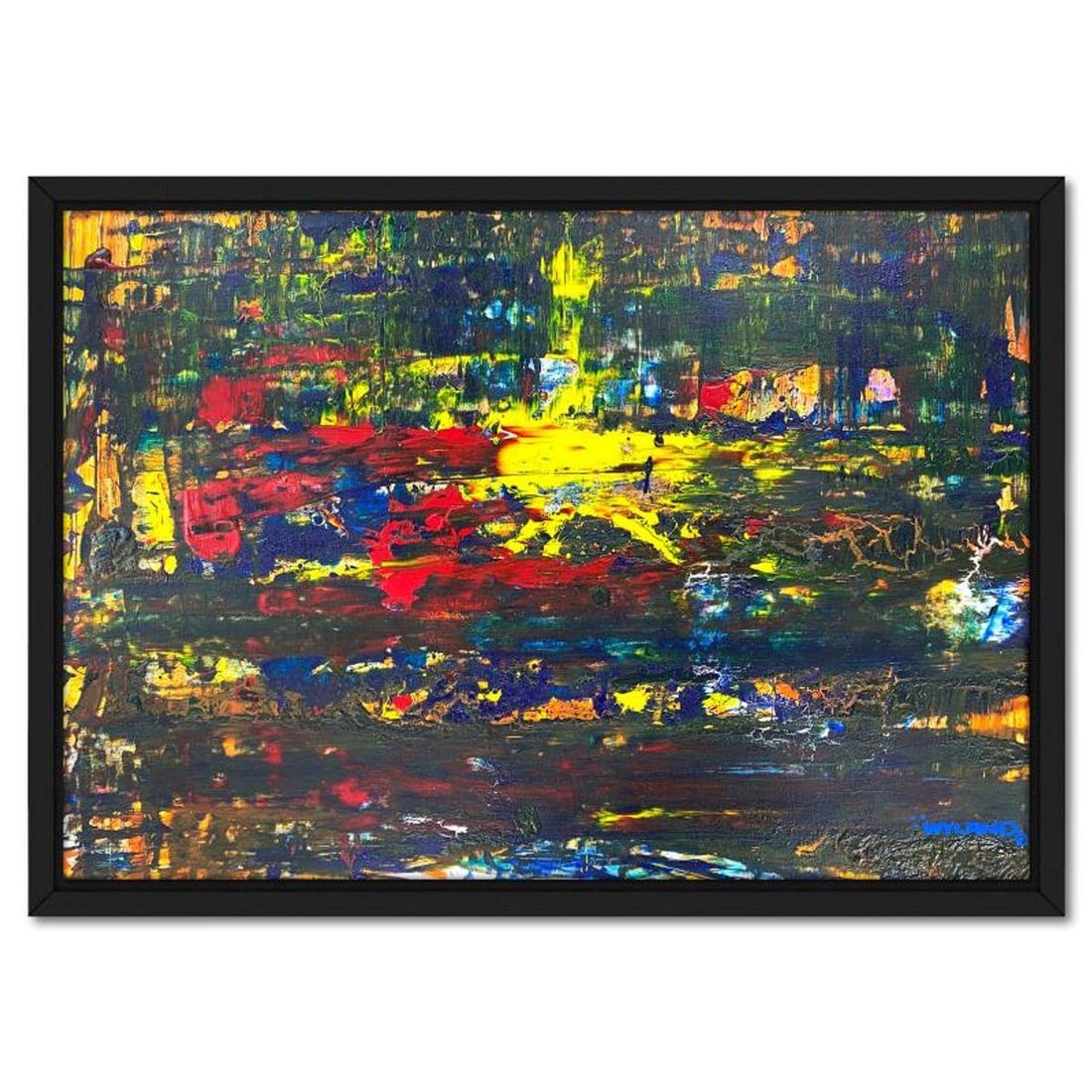 Wyland, Framed Original Acrylic Painting on Canvas, Hand Signed with Letter of Authenticity.: This is an original acrylic painting on canvas by Wyland, hand signed by the artist. This piece comes custom framed. Includes Letter of Authenticity. Measures approx. 26" x 40" (frame), 24.5" x 38.5" 