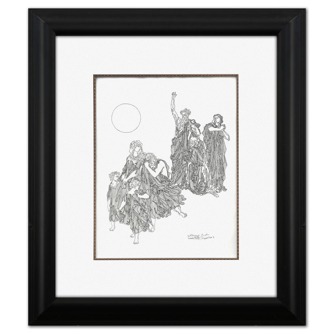 Guillaume Azoulay- Original Drawing: Artist: Guillaume Azoulay. Medium: Original Drawing. Size: 16" x 12". Measures approx. 28" x 24" (framed). Signature: Hand Signed. Certificate of Authenticity: Is included. Reference#: 26366.