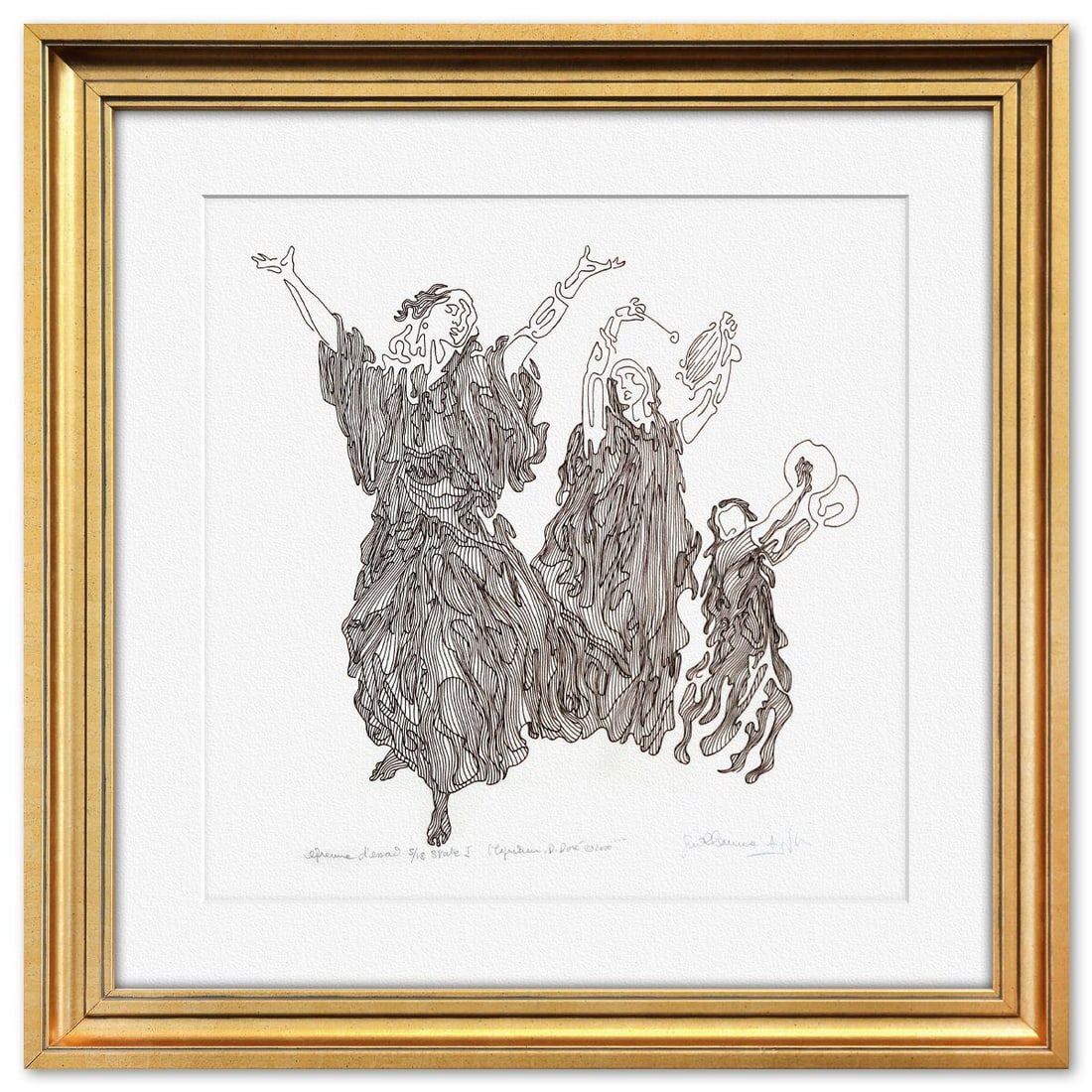 Guillaume Azoulay- Original Etching: Artist: Guillaume Azoulay. Medium: Original Etching. Size: 14.5" x 14.5". Measures approx. 21.5" x 21.5" (framed). Signature: Hand signed and numbered. Additional: 45795. Reference#: 10066.