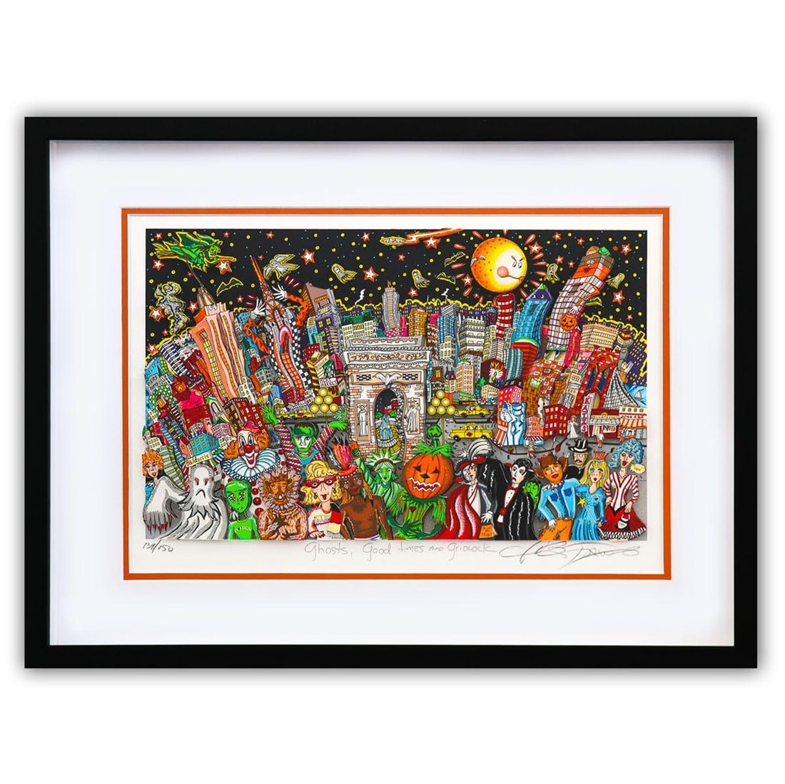 Charles Fazzino- 3D Construction Silkscreen Serigraph "Ghosts, Good Times, and Gridlock" (1 of 2)