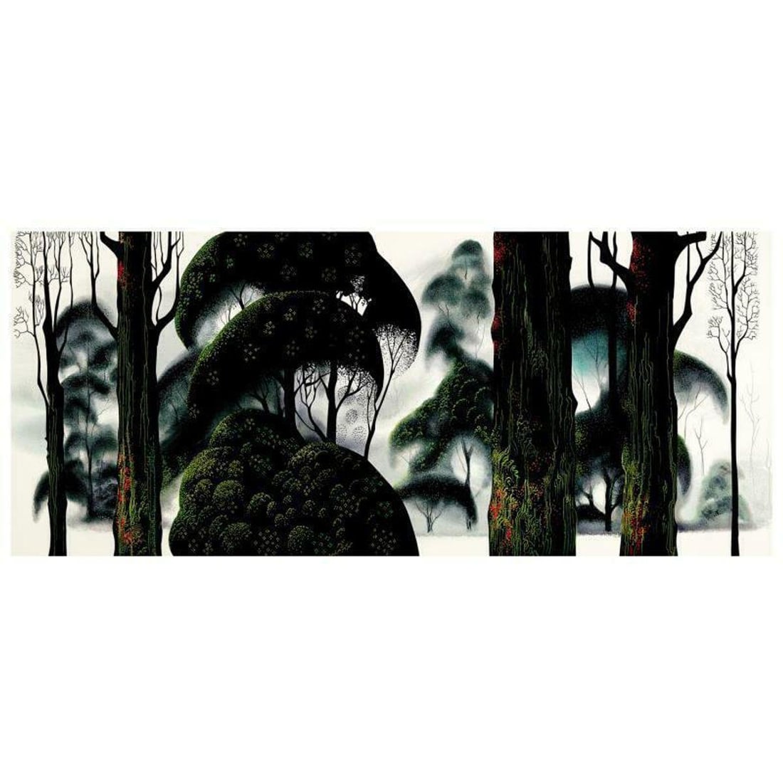 Eyvind Earle (1916-2000), "Forest Magic" Limited Edition Serigraph on Paper; Numbered & Hand Signed; (1 of 2)
