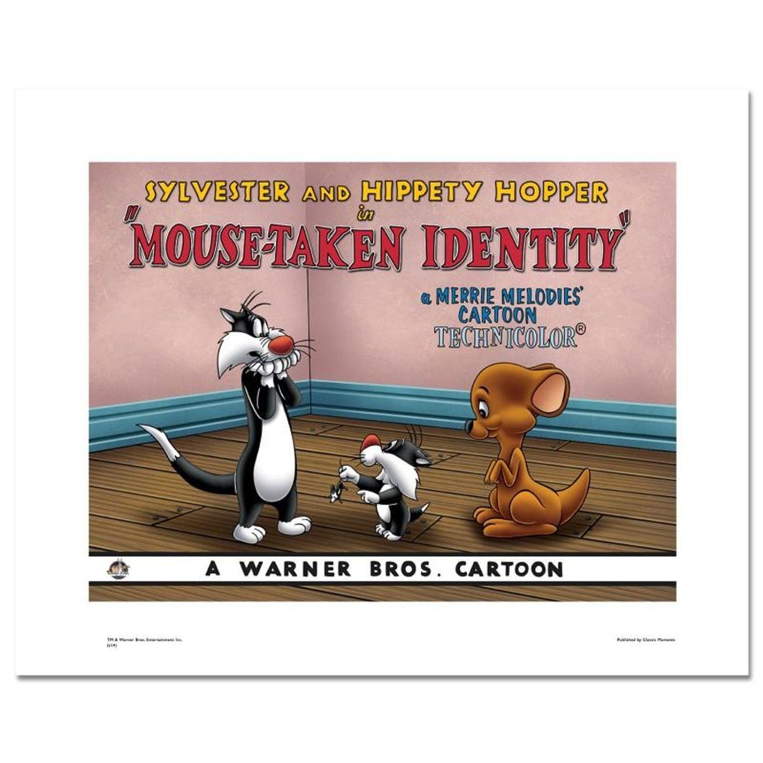 Mouse-Taken Identity Limited Edition Giclee from Warner Bros., Numbered with Hologram Seal and: Mouse-Taken Identity is a limited edition giclee on paper from Warner Bros., numbered with hologram seal of Authenticity. This image was originally used as a "lobby card" displayed in theater lobbies 