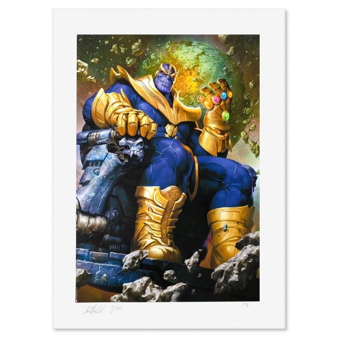 Marvel Comics, Doo-Chun & Ian MacDonald, "Thanos on Throne Variant" Limited Edition, PP Numbered 3/4 (1 of 2)