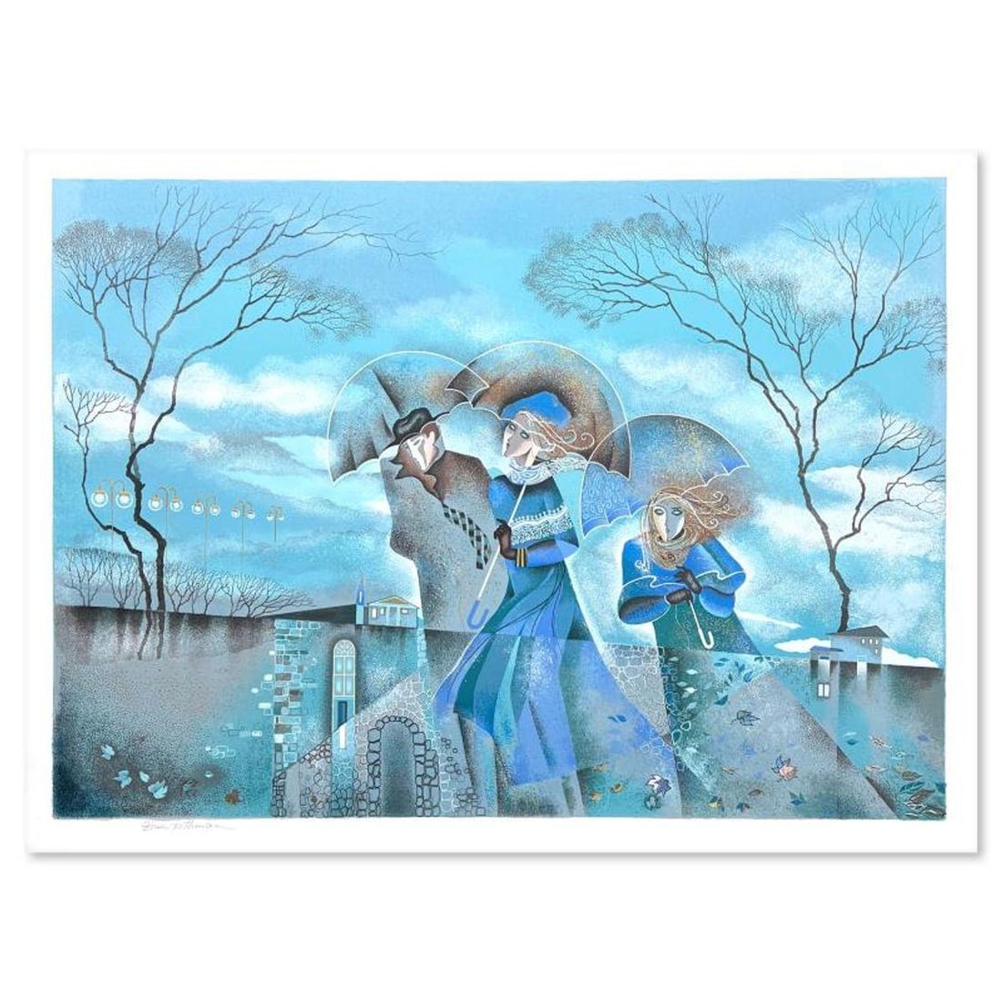 Zina Roitman, Limited Edition Serigraph, Hand Signed and Numbered, Letter of Authenticity.: This is a limited edition serigraph on paper by Zina Roitman. The piece comes hand signed by the artist, numbered, and with a letter of authenticity. Measures approximately 20" x 27". Reference#: 9338
