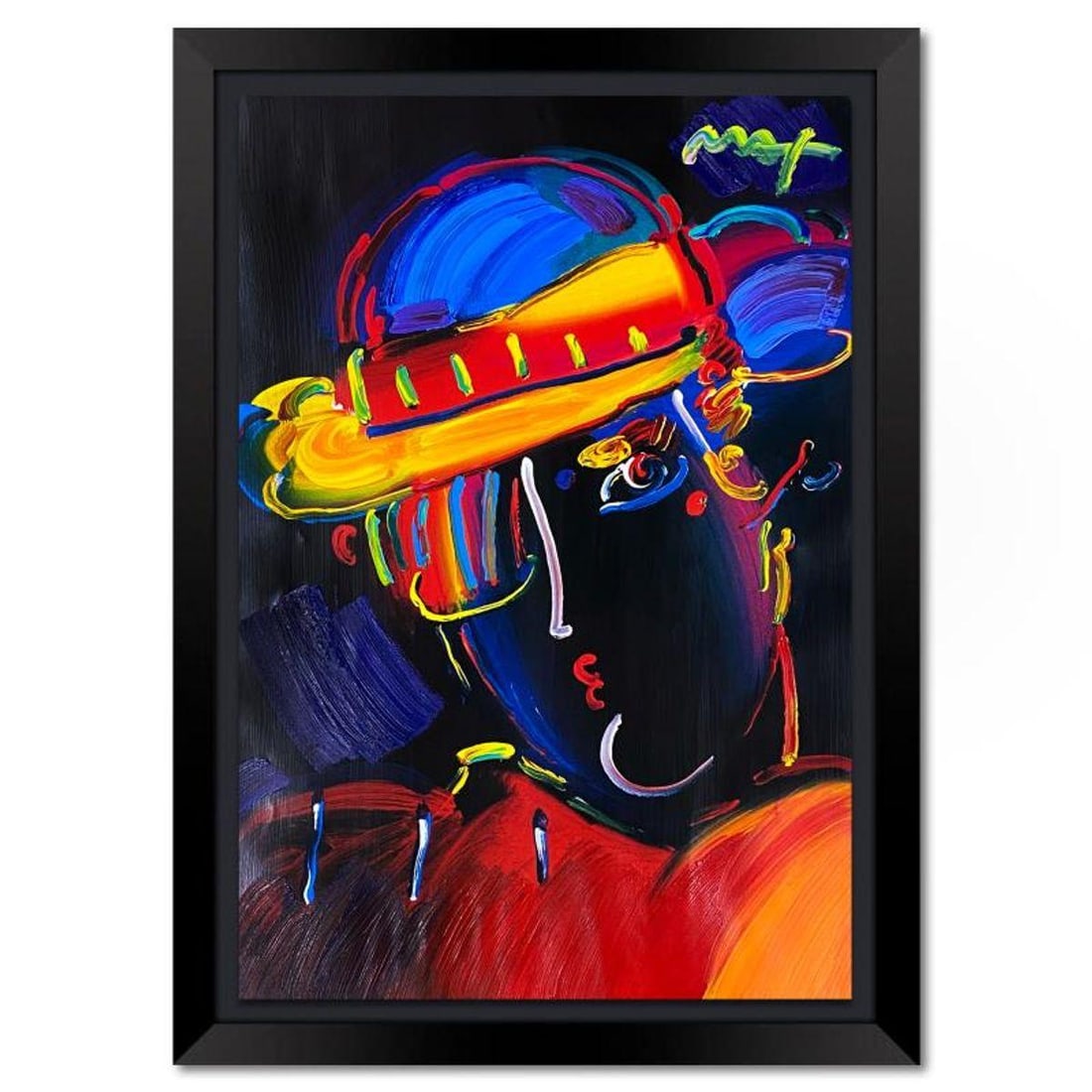 Peter Max, "Zero Spectrum" Framed One-of-a-Kind Mixed Media, Hand Signed with Registration Number (1 of 2)