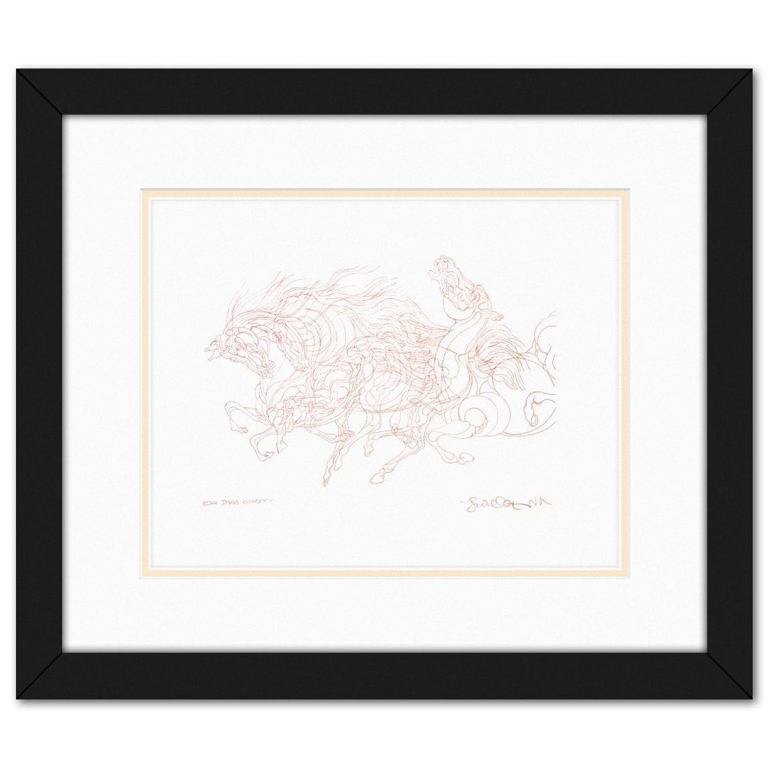 Guillaume Azoulay- Original Drawing " ESSAI JFKOS": Artist: Guillaume Azoulay. Medium: Original Drawing. Title: ESSAI JFKOS. Size: 11" x 14". Measures approx. 18.5" x 21.5" (framed). Signature: Hand signed. Certificate of Authenticity: Is included. Ref