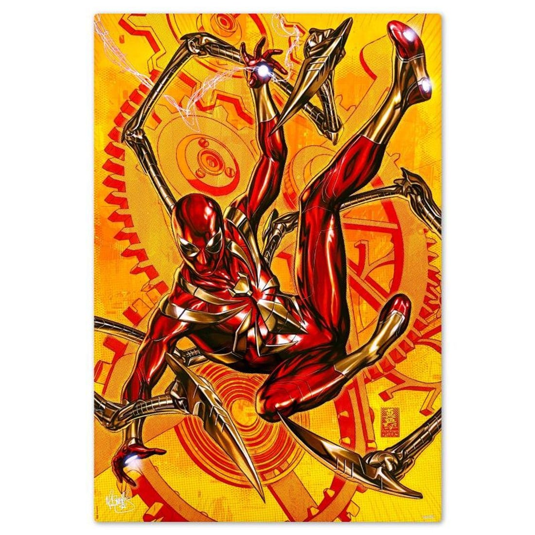 Marvel Comics & Mark Brooks, "Iron Spider" Limited Edition on Aluminum, PP Numbered 1/2 and Signed (1 of 2)