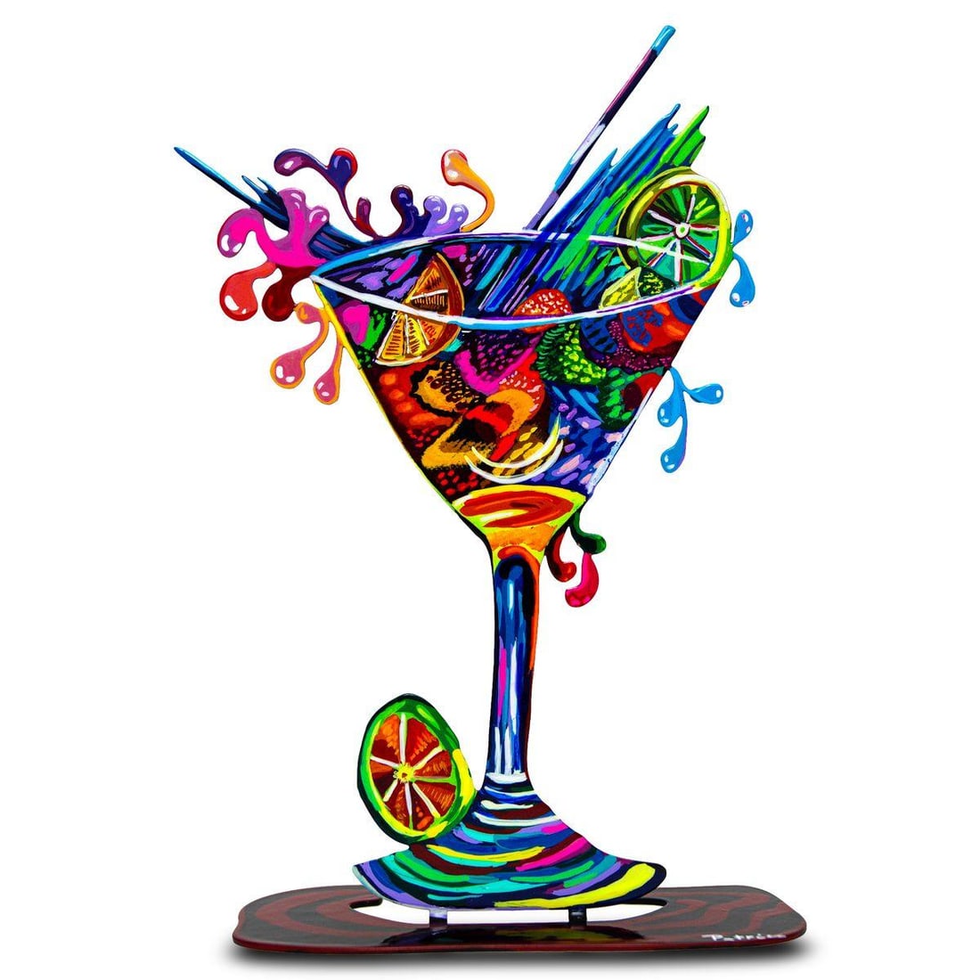 Patricia Govezensky- Original Free Standing Sculpture "Color Splash": Artist: Patricia Govezensky. Medium: Original Free Standing Sculpture. Title: Color Splash. Size: 13" x 7". Signature: Hand Signed by the artist. Certificate of Authenticity: Is included. Additional: