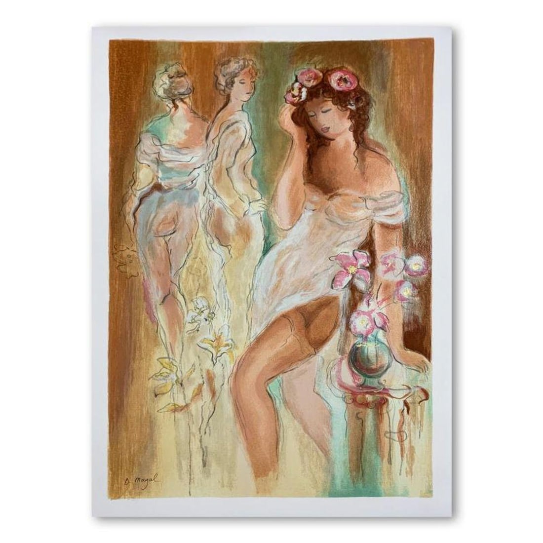 Batia Magal, "Sexuality" Hand Signed Limited Edition Serigraph on Paper with Letter of Authenticity.: Sexuality is a limited edition serigraph on paper by Batia Magal. It is numbered and hand signed and includes a letter of authenticity. Measures approximately 30" x 19" (image). Reference#: 91681.