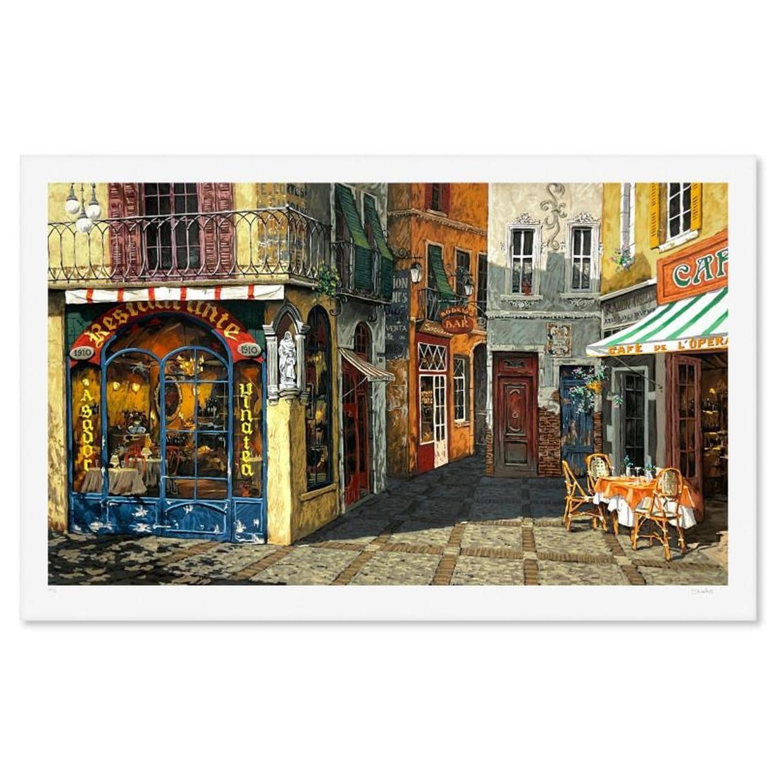 Viktor Shvaiko, "Plaza Del Correo Vejo (White)" Limited Edition Printer's Proof Serigraph (30" x: Plaza Del Correo Vejo (White) is a limited edition printer's proof serigraph on paper by Viktor Shvaiko, numbered and hand signed by the artist. Includes Letter of Authenticity. Measures approx.