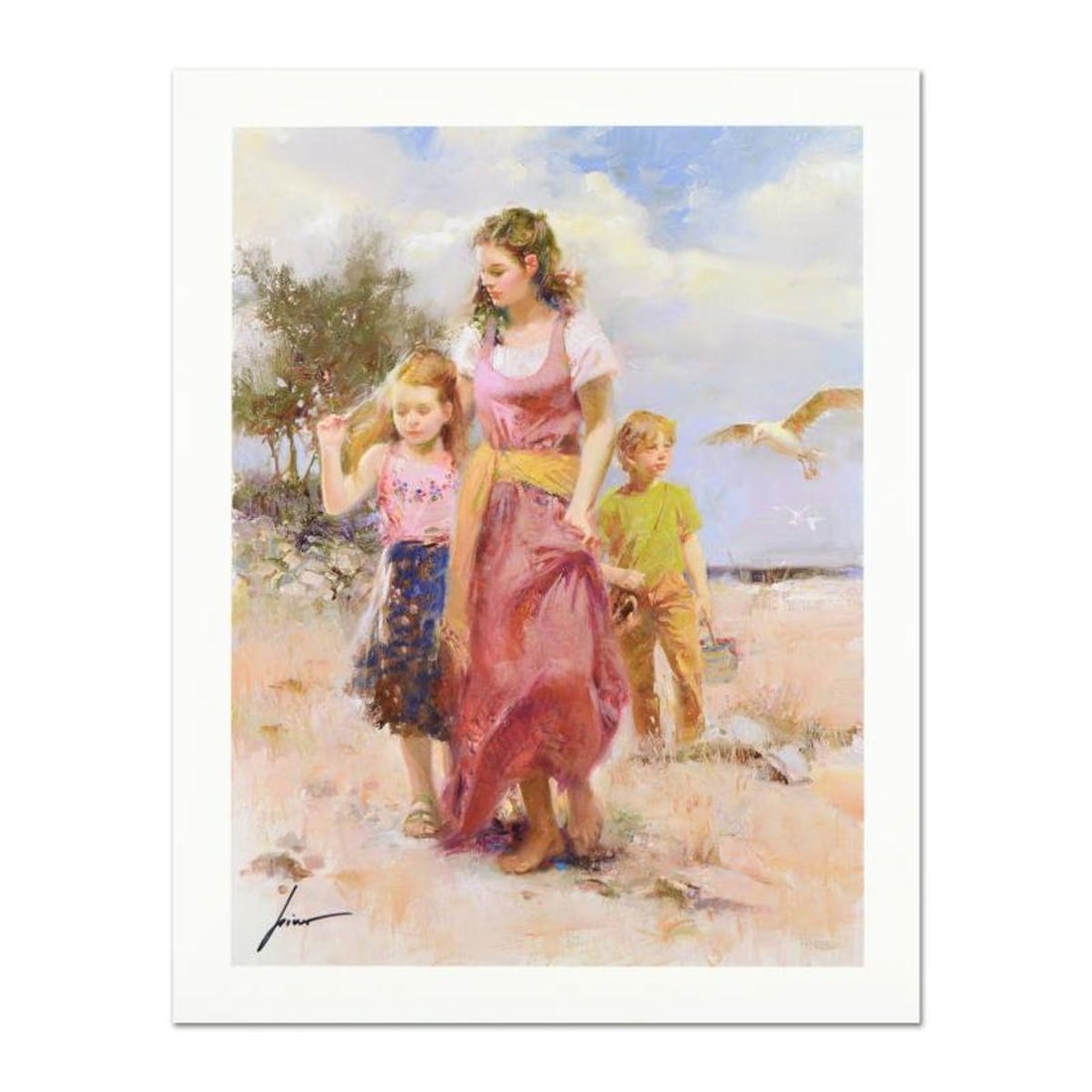 Pino (1939-2010) "Sea Spray" Limited Edition Giclee. Numbered and Hand Signed; Certificate of: Sea Spray is a limited edition giclee on paper by Pino (1939-2010). The piece comes numbered and is hand signed by the artist. Includes Certificate of Authenticity. Measures approximately 20" x