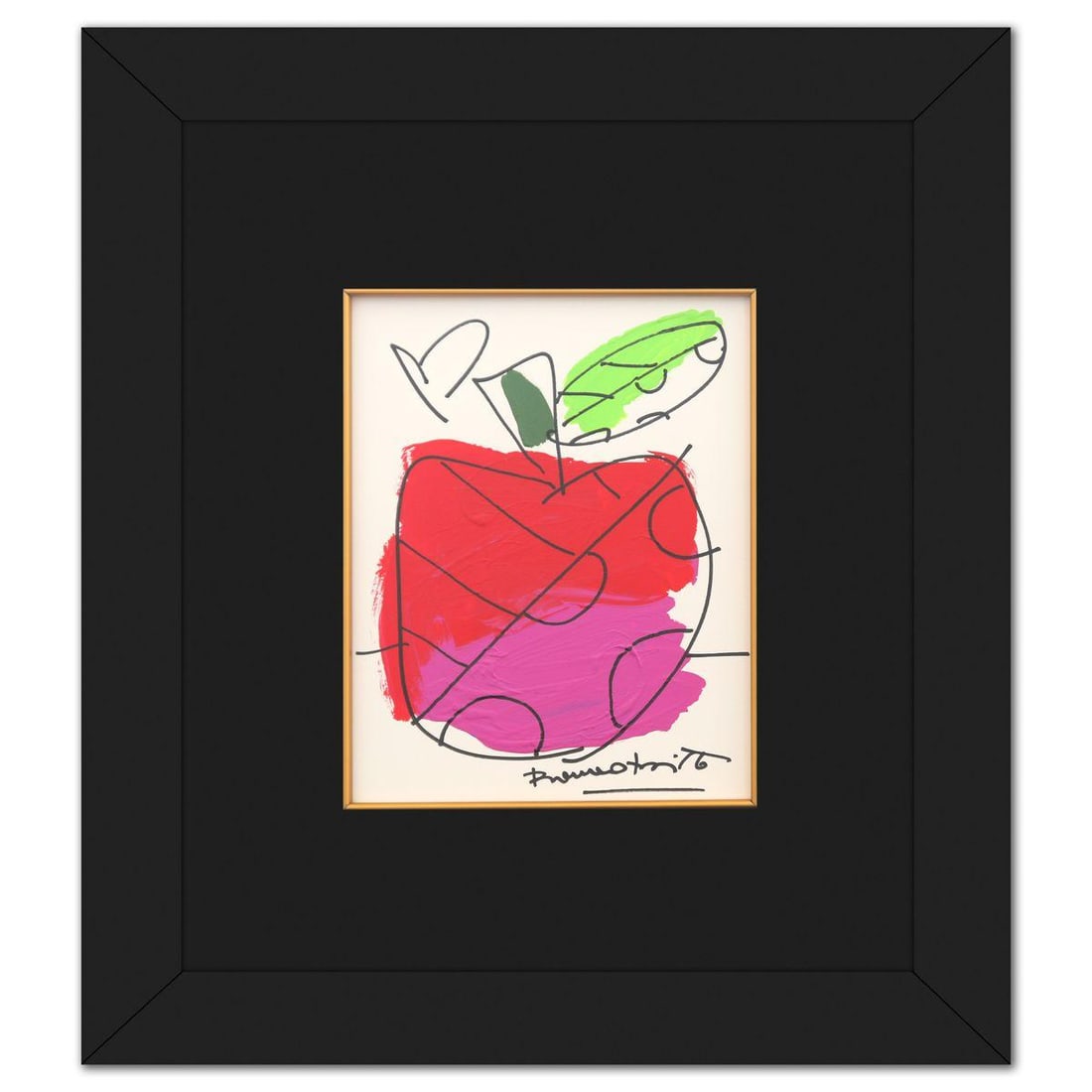 Romero Britto- Original on Foam Board, Acrylic, Oil Pen "Thomas Collection": Artist: Romero Britto. Medium: Original on Foam Board, Acrylic, Oil Pen. Title: Thomas Collection. Size: 10" x 8". Measures approx. 20" x 18" (framed). Signature: Hand signed. Certificate of