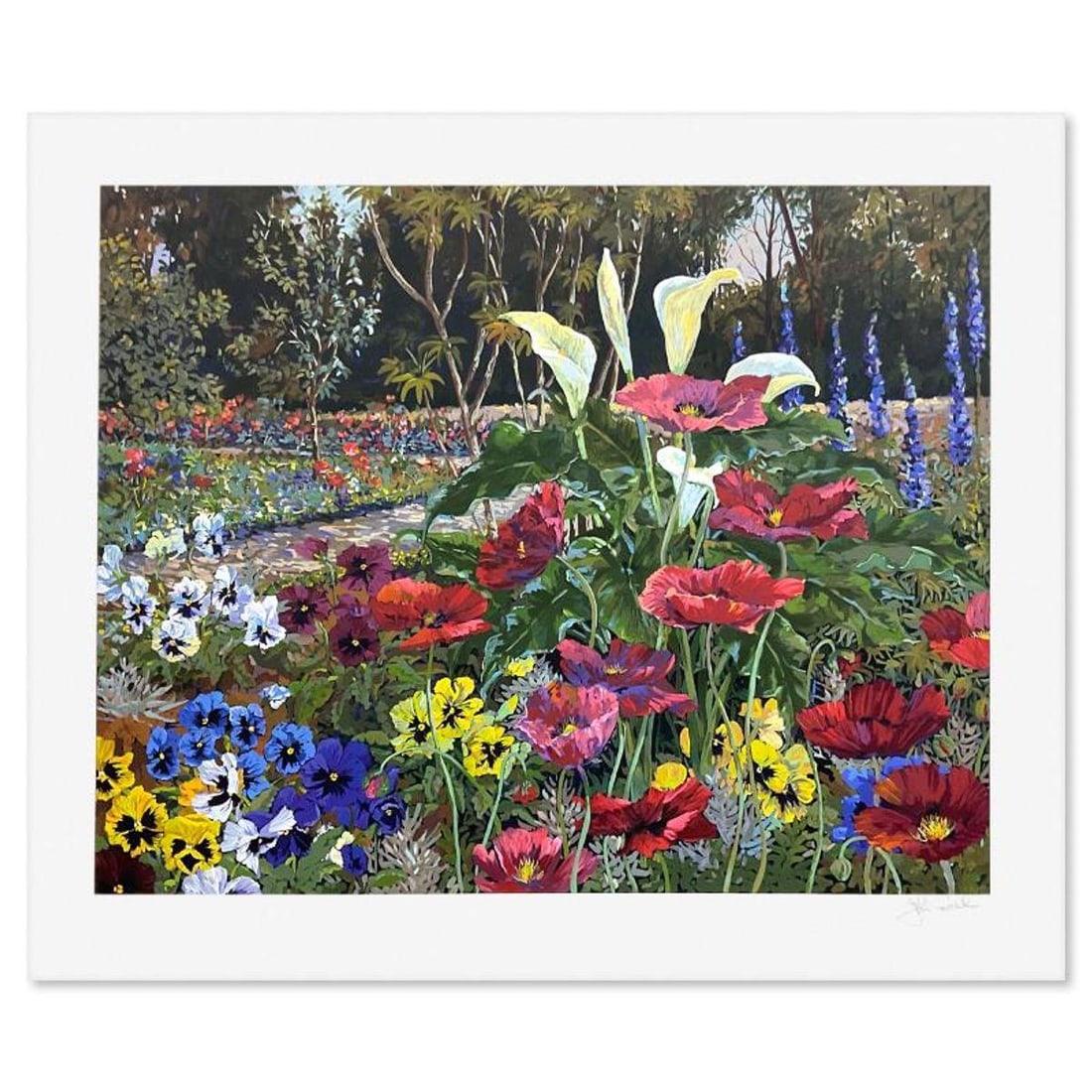 John Powell, "Paradise Park" Limited Edition Printer's Proof Serigraph, Numbered and Hand Signed: Paradise Park is a limited edition printer's proof serigraph on paper by John Powell, numbered and hand signed by the artist. Includes Letter of Authenticity. Measures approx. 29.5" x 35" (border),