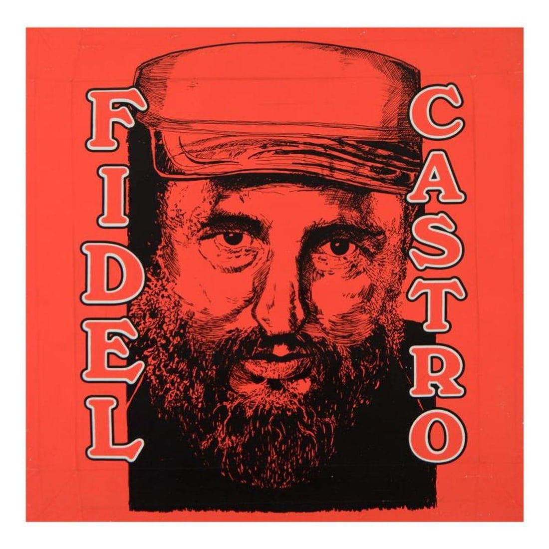 Steve Kaufman (1960-2010), "Fidel Castro" Limited Edition Hand Pulled Silkscreen on Canvas, TP (1 of 3)