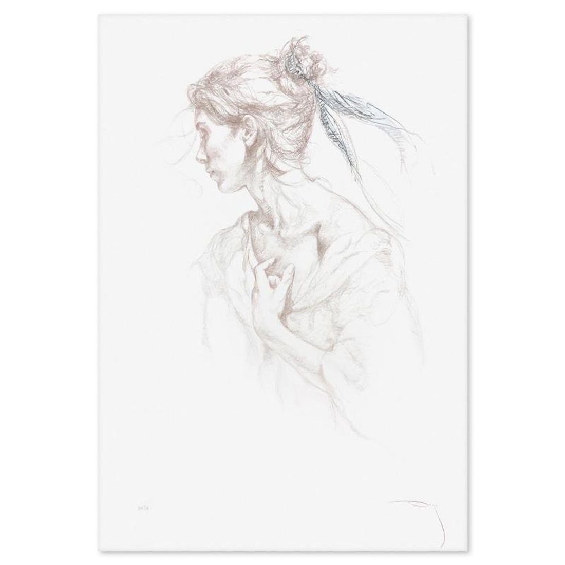 Royo, "Soul" One-of-a-Kind Hand Embellished Printer's Proof on Clay-Board (36" x 25.5"), Numbered (1 of 2)