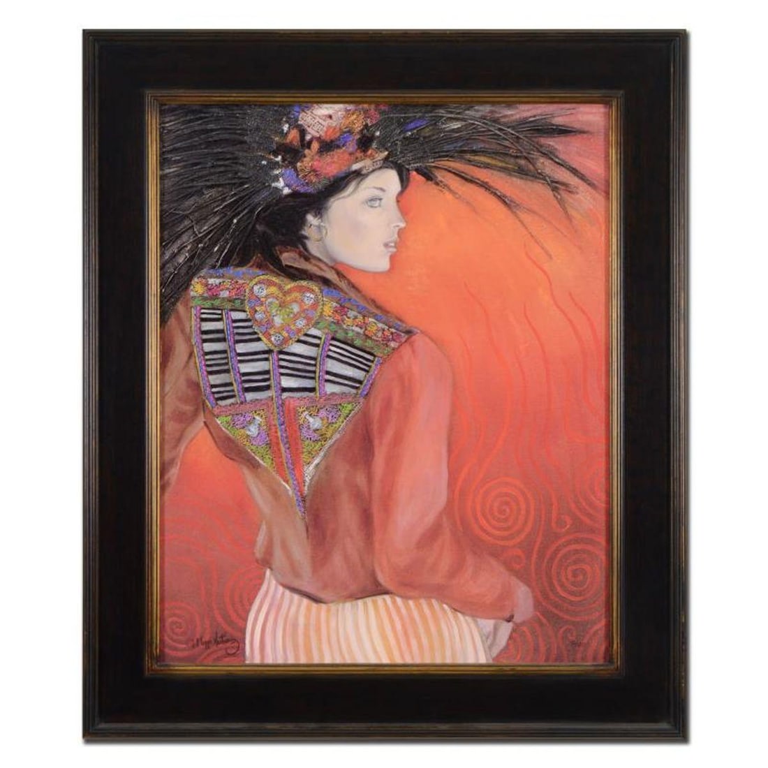 Jean-Paul Loppo Martinez, "Le Veste Brodee" Framed Limited Edition Textured Giclee on Board,: Le Veste Brodee is a limited edition textured giclee on board by Jean-Paul Loppo Martinez, numbered 12/150 and hand signed by the artist. This piece comes framed. Includes Letter of Authenticity. Meas