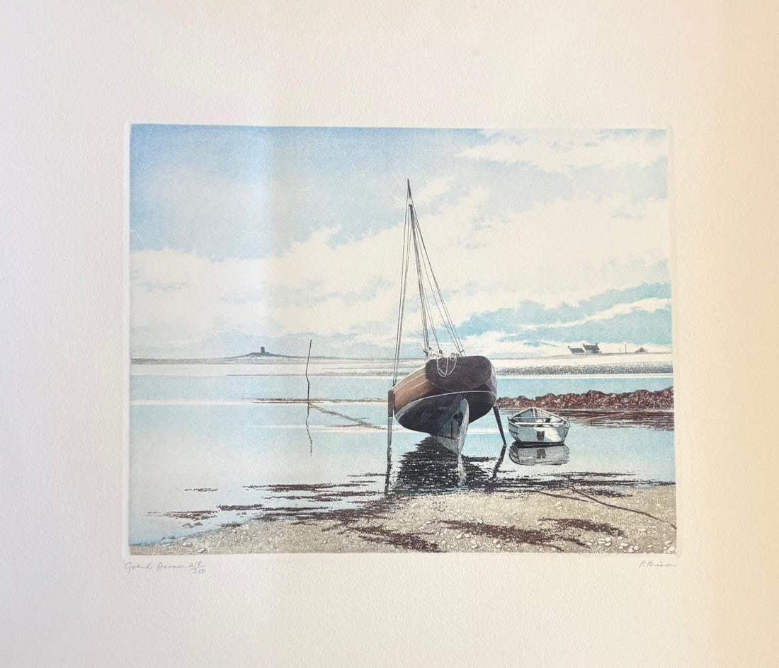 P. Bisson- Etching on paper: Artist: P. Bisson. Medium: Etching on paper. Size: 20" x 16". Signature: Hand Signed and numbered. Reference#: 33534.