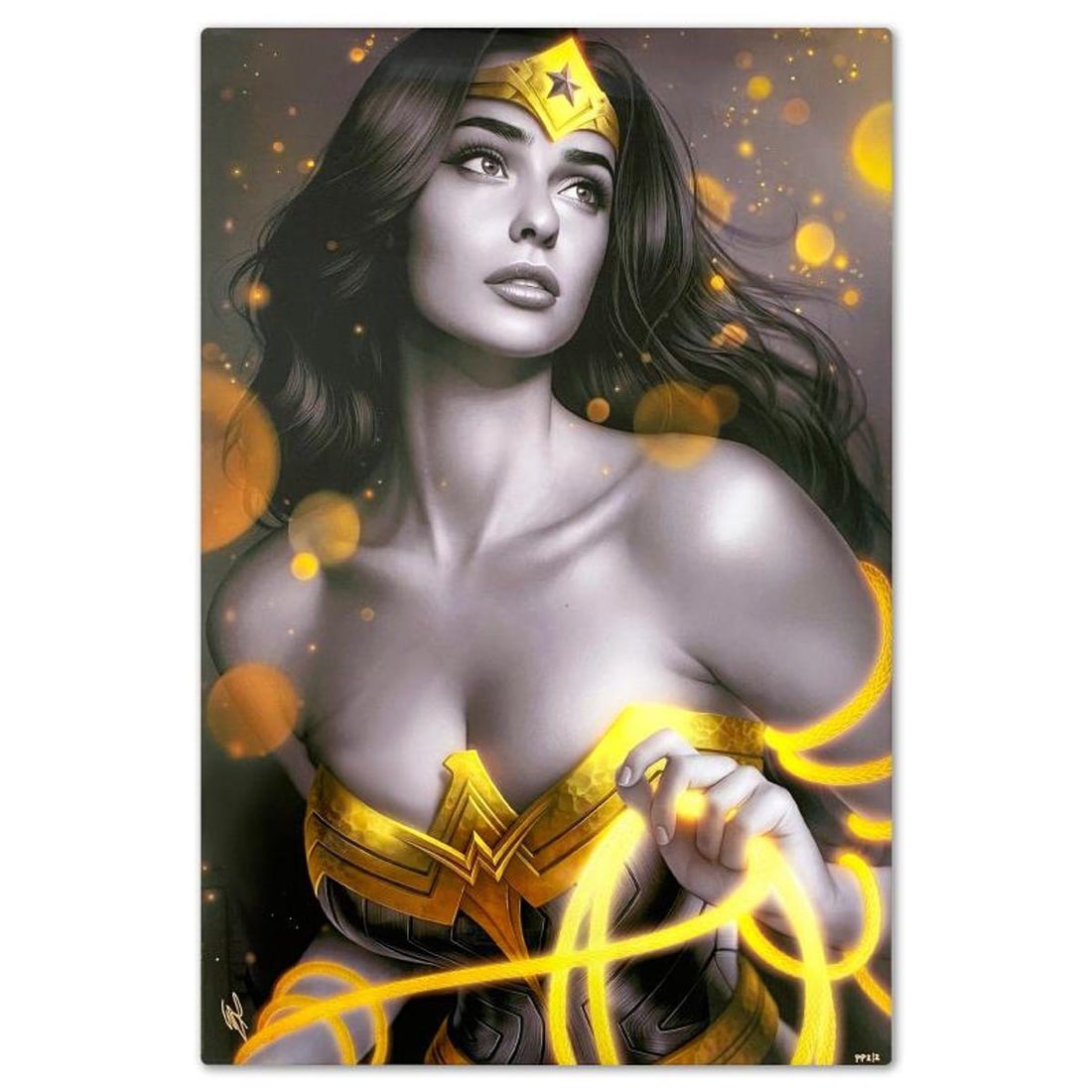 DC Comics & Warren Louw, "Wonder Woman: Black & Gold" Limited Edition on Aluminum, PP Numbered 2/2 (1 of 2)