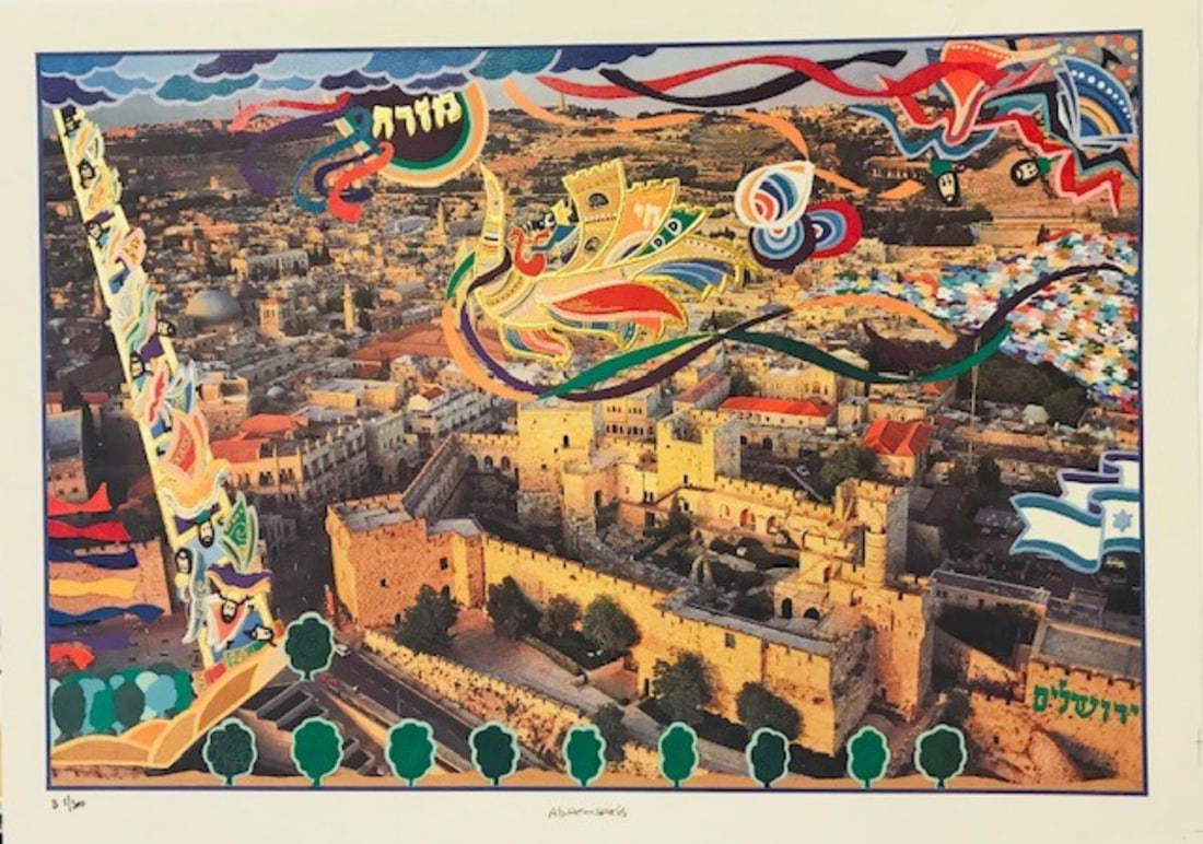 Raphael Abecassis- lithograph: Artist: Raphael Abecassis. Medium: lithograph. Size: 24" x 18". Reference#: 28285.