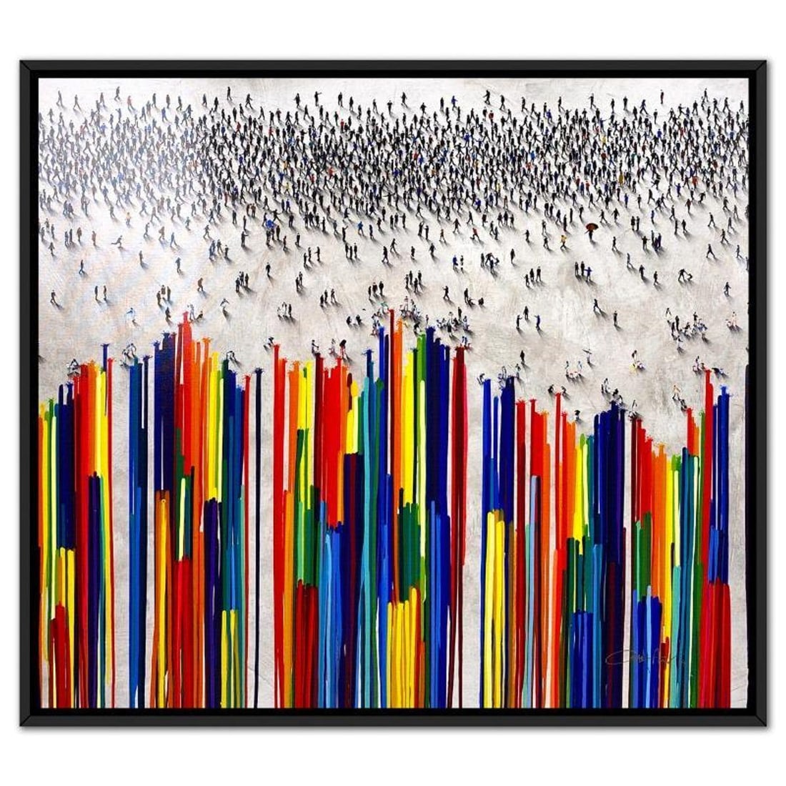 Craig Alan, "Populus: Advantageous Glitch" Framed, Hand Signed Limited Edition Canvas with Letter of (1 of 1)
