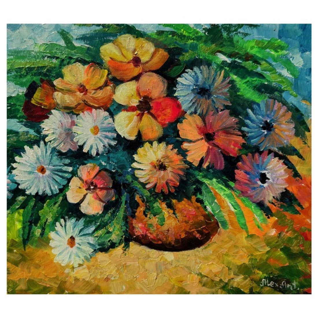 Alexander Antanenka, "Summer Breeze" Hand Signed Original Painting on Canvas with Letter of (1 of 2)