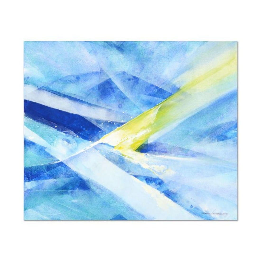 Thomas Leung, "Intersect II" Original Oil Painting on Canvas Board, Hand Signed with Certificate of: Intersect II is an original oil painting on canvas board by Thomas Leung, hand signed by the artist. Includes Certificate of Authenticity. Measures approx. 23.5" x 19.5" (image).