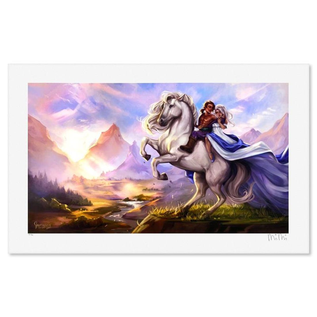 Mimimaru, "Scanlan Shorthalt & Pike Trickfoot: A Humble Portrait" Limited Edition, PP Numbered 3/4: Scanlan Shorthalt & Pike Trickfoot: A Humble Portrait is a limited edition giclee on paper by Mimimaru, PP numbered 3/4 and bearing the authorized signature of the artist. Includes Letter of