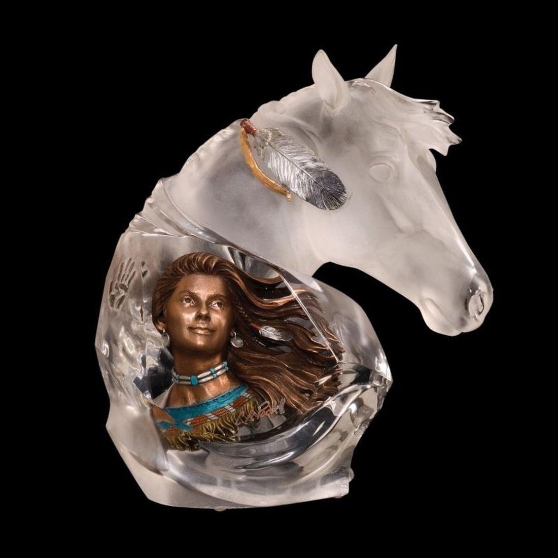 Christopher Pardell, "Running Wind" Limited Edition Mixed Media Lucite Sculpture with COA.: Running Wind is a limited edition mixed media lucite sculpture by Christopher Pardell. Engraved with the artists signature and number, this piece comes with a certificate of authenticity. Measures