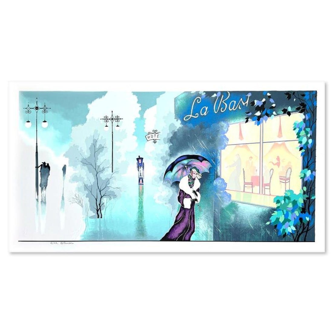 Zina Roitman, Limited Edition Serigraph, Hand Signed and Numbered, Letter of Authenticity.: This is a limited edition serigraph on paper by Zina Roitman. The piece comes hand signed by the artist, numbered, and with a letter of authenticity. Measures approximately 17" x 34.5". Reference#: