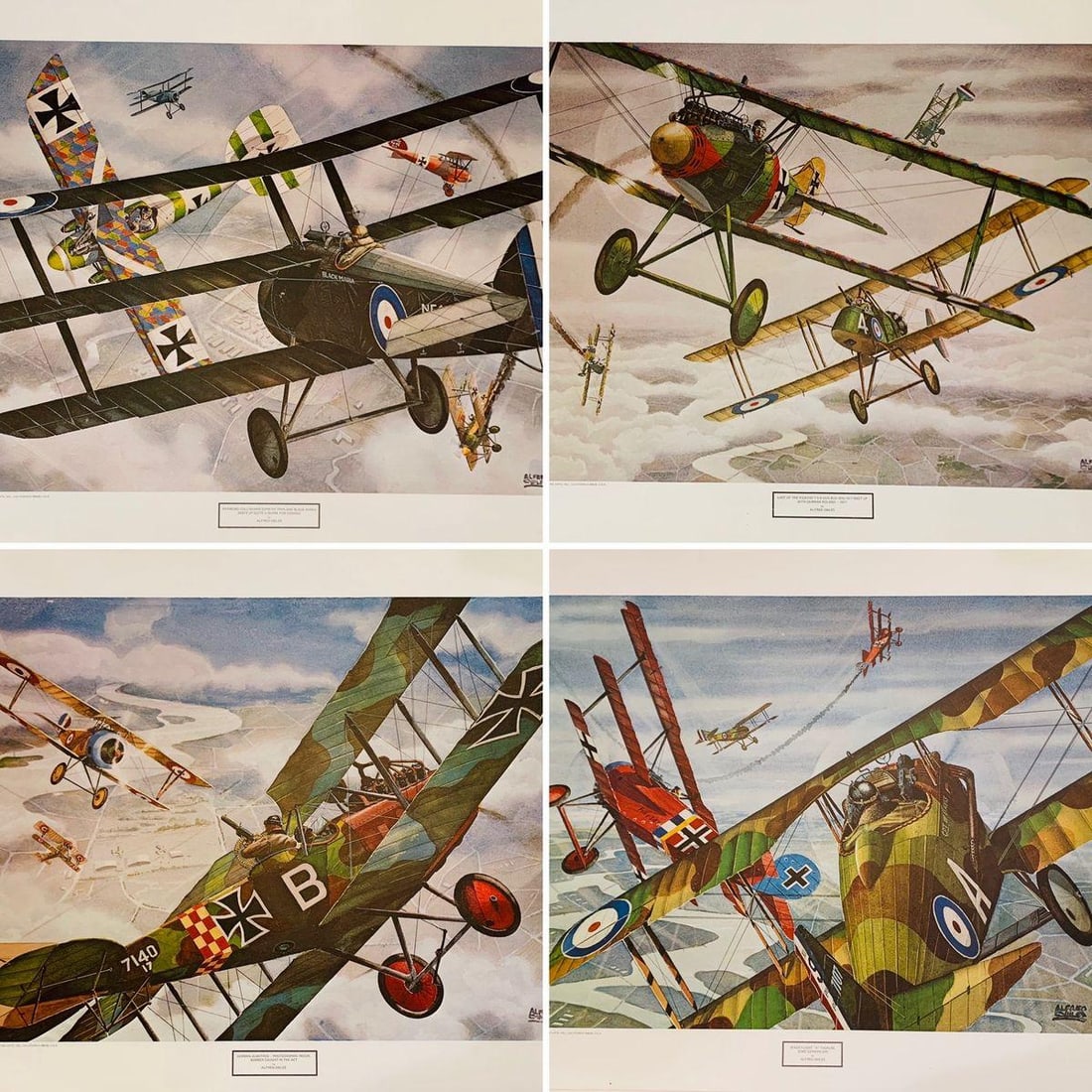 Alfred Owles- Collection of 4 prints on paper: Artist: Alfred Owles. Medium: Collection of 4 prints on paper . Size: 22" x 35". Reference#: 37459.