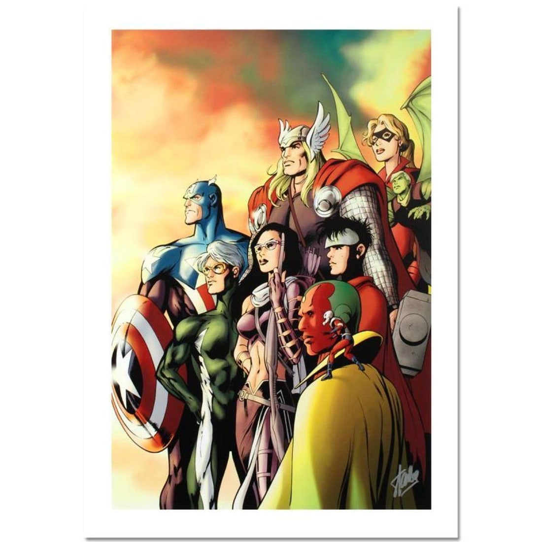 Stan Lee Signed, Marvel Comics AP Limited Edition Canvas "I Am an Avenger #5" with Certificate of: I Am an Avenger #5 is a limited edition giclee on canvas with art by Alan Davis. Officially licensed by Marvel, this piece is from an AP edition and hand signed by creative legend Stan Lee