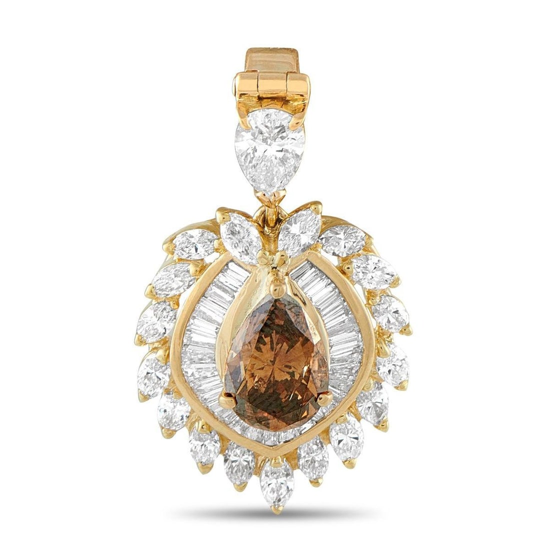 18K YELLOW GOLD 4.99CT DIAMOND PENDANT (1 of 3)